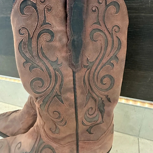 Worn Once Unique Dan Post Leather Cowgirl Boots - Picture 5 of 6